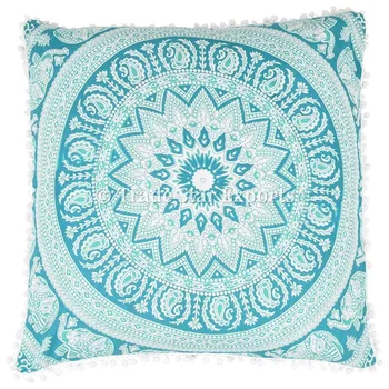 Indian Elephant Euro Sham 26 X 26 Decorative Ombre Mandala