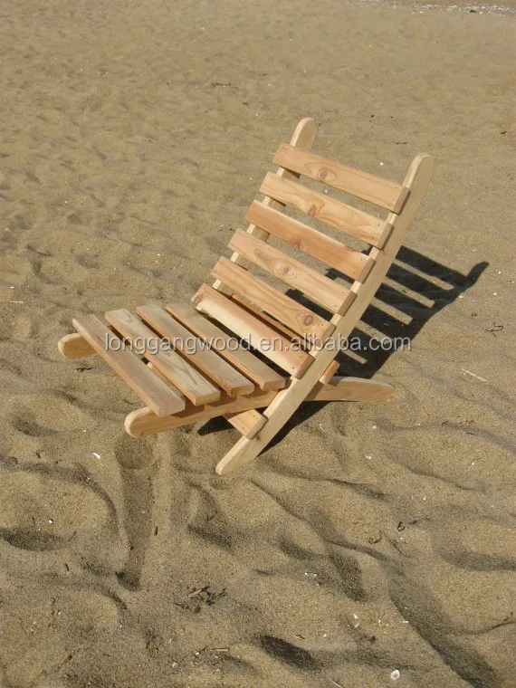 Promotional Wooden Folding Beach Chair,Wood Fabric Deck Chair,Factory