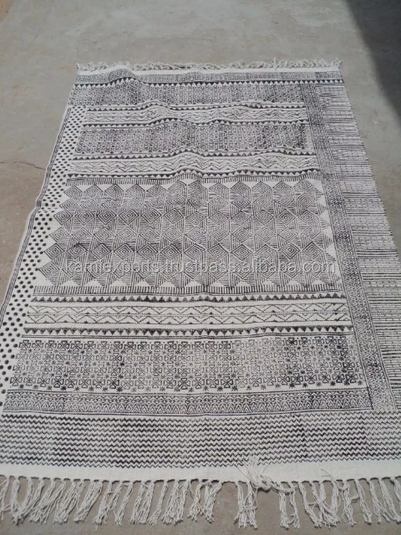 Home Textile Used Cotton Hand Block Design Printed Rugs High Home Textile Used Cotton Hand Block
