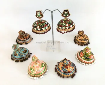 Whole Meenakari Jewelry Jhumka Indian Traditional Whole Meenakari Jewelry Jhumka Indian Traditional Earrings Party Wear Earring