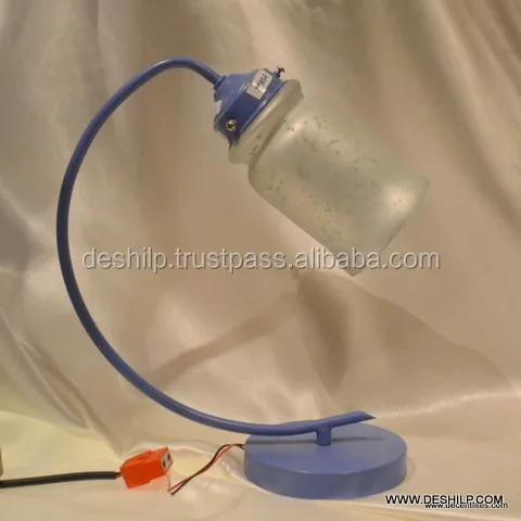 Moderne Glasmosaik Tischlampe Vase Form Rot Lila Teal schwarz ...