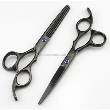 black barber scissors