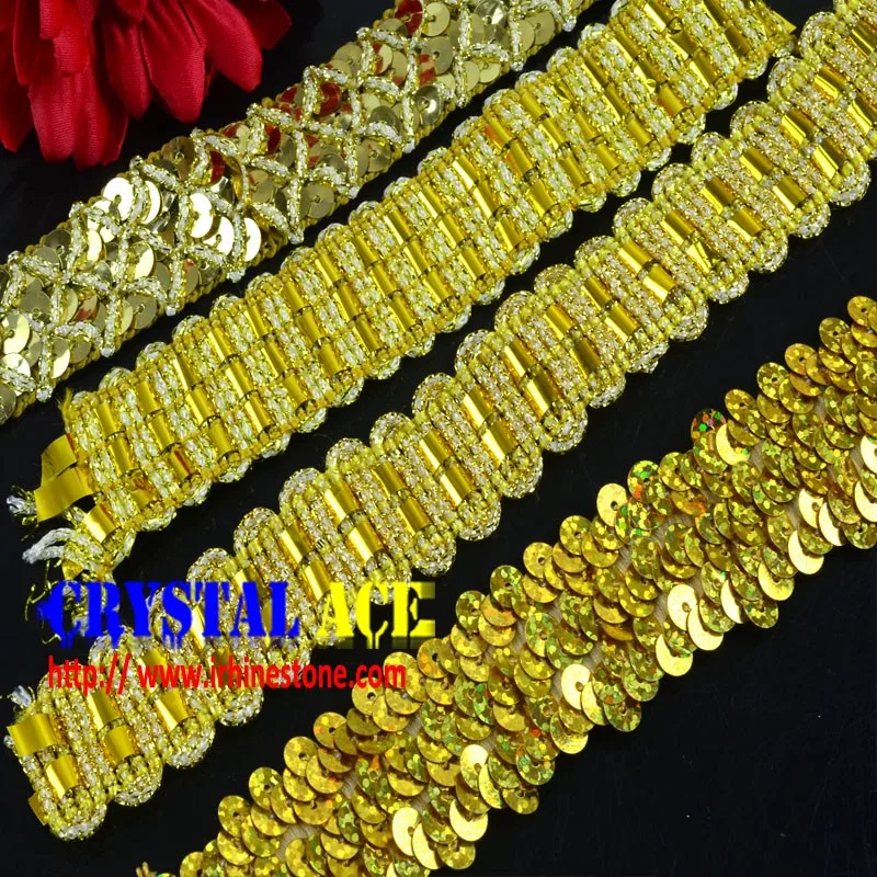 Stretch Sequin trimming for Dress In China