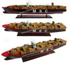 MSC OSCAR CONTAINER WOODEN MODEL SHIP - TANKER WOODEN SHIP MODEL