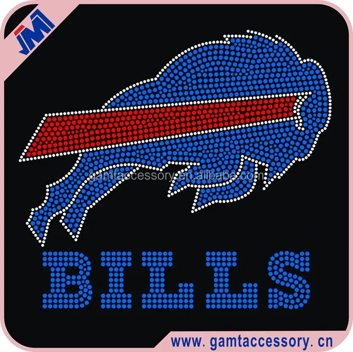 Buffalo Bills Rhinestone Transfers Motif For T Shirts - Buy Buffalo ...