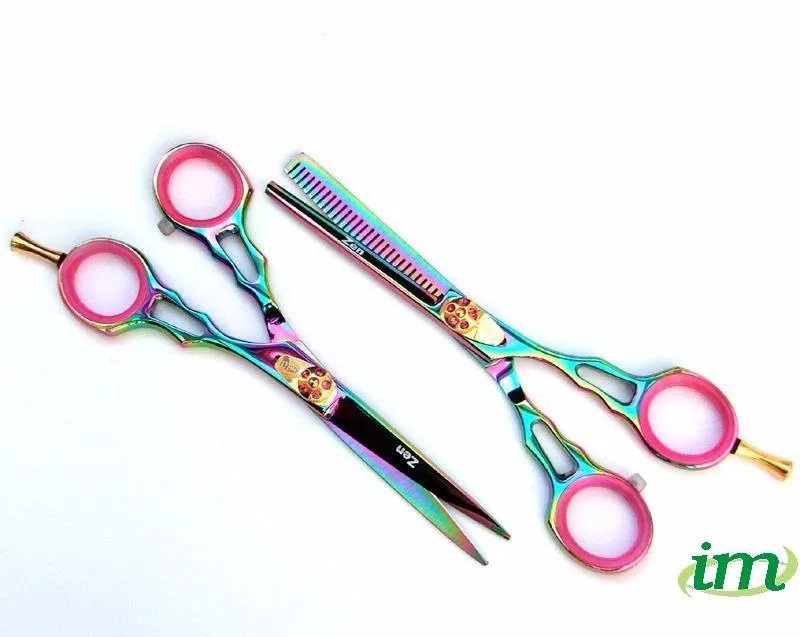 6" Hairdressing Hair Cutting Scissors Swivel Ring Barber Shears With