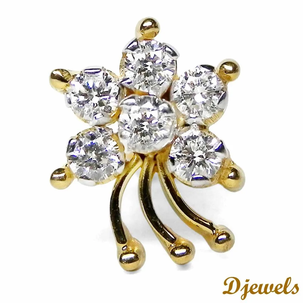 Diamond Designer Nose Pin By Djewels