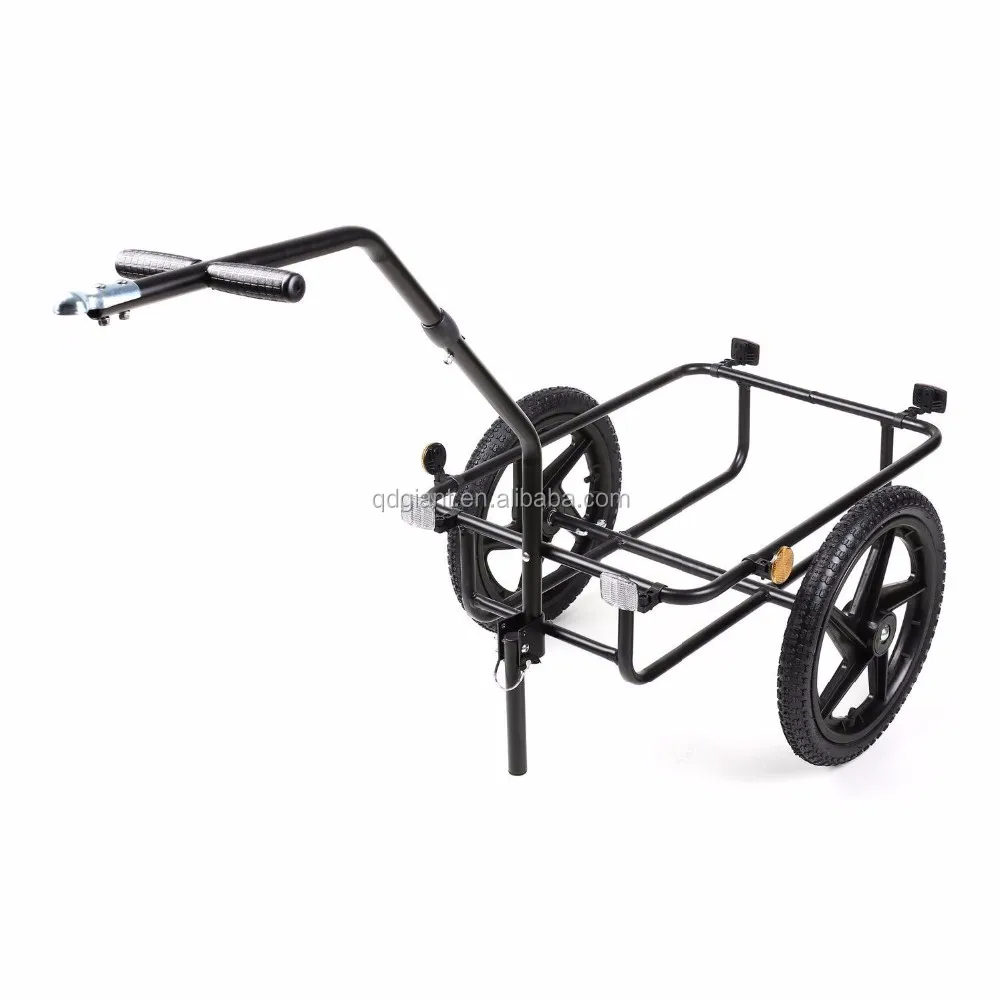 Bike Bicycle Cargo Trailer Cart Luggage Carrier Steel Frame W/ Plastic