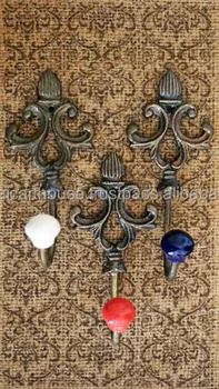 Fleur De Lis Cast Iron Coat Hook Hanger In Many Colors Hooks Antique Wall Decorative Animal Product On Fleur De Lis Cast Iron Coat Hook Hanger In Many Colors Hooks Antique Wall Decorative Animal Product On