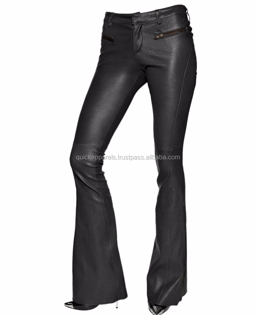 womens bootcut leather trousers