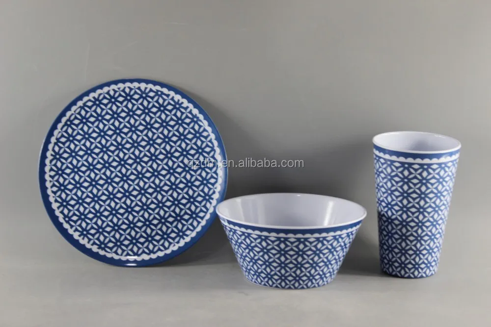 A5 Grade Melamine Dinner Set Of 3pcs