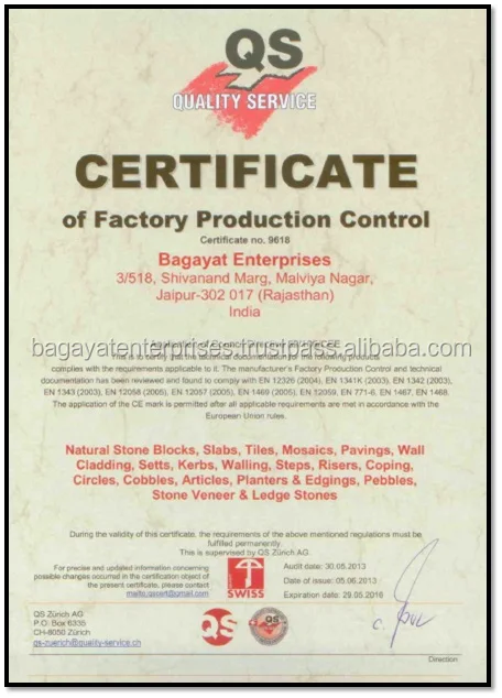 Quality Service Swiss Certificate - Bagayat