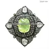 925 Sterling Silver Rose Cut Diamond Gemstone Unique Ring