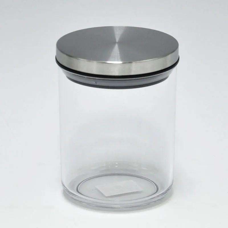 シリンダー型の透明なプラスチック製の気密ネジ蓋キャニスター Buy シリンダー型スクリュー蓋キャニスター クリアプラスチック気密蓋キャニスター 気密ネジ蓋キャニスター Product On Alibaba Com
