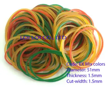 multi colored rubber bands