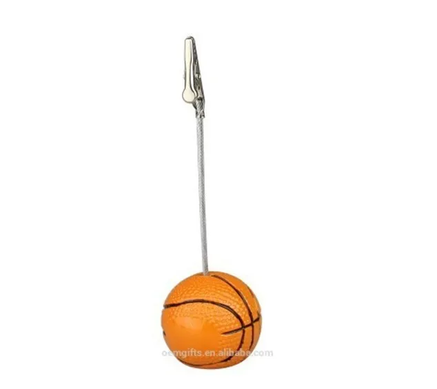 Golf Soccer Basket Ball Baseball Note Crad And Photo Holder Memo Clip Stand