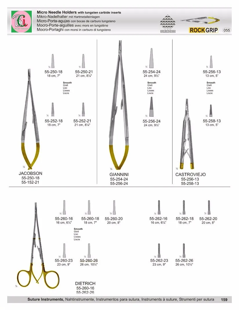 Jacobson Micro Needle Holders With Tc & Dietrich Micro Needle Holders ...