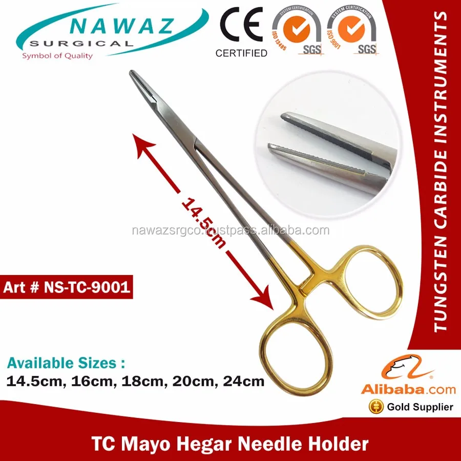 G.s T/c Premium O.r Grade Mayo Hegar Needle Holder 30cm Serrated With Tungsten Carbide Inserts | Medical Supplies & Equipment - Foto 5