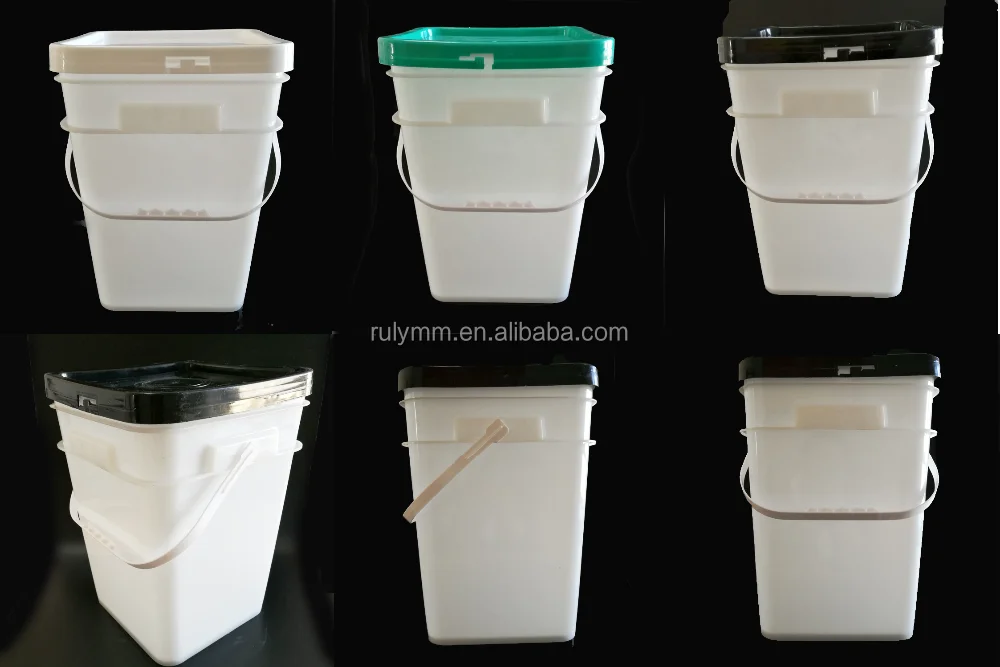 Wholesale Packaging Plastic Square Bucket 5 Gallon Black Bucket Buy
