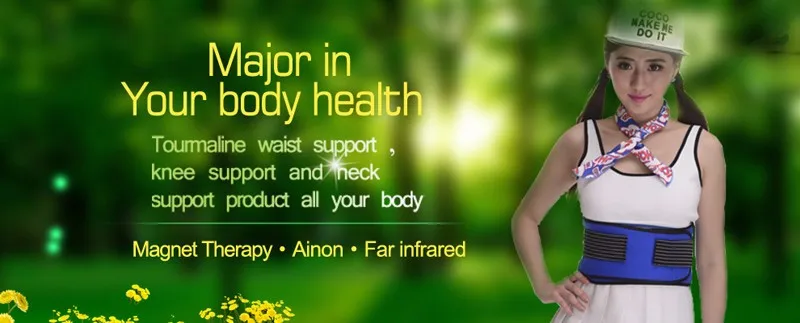 Nano tourmaline far infrared heated waist support back support belt