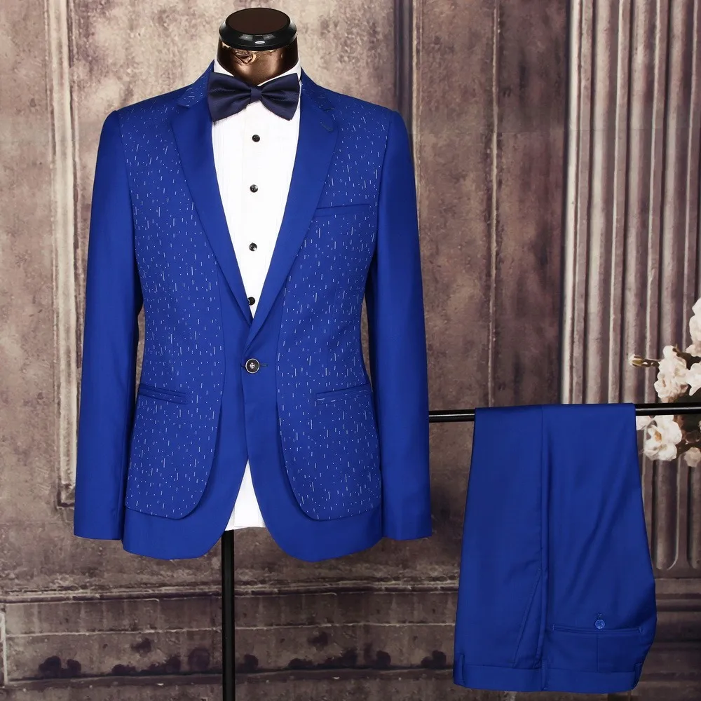 Bleu Royal Slim Fit Hommes Costume De Mariage Buy Costumes Ajustés Pour Hommescostumes Daffaires à La Mode Pour Hommecostume Daffaires Pour