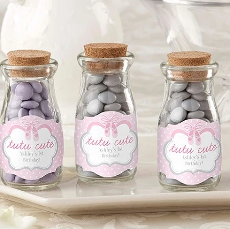 milk bottle baby shower favors