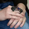 Tanzanite 14k gold emerald pave diamond ruby joint gemstone slave frog ring new fashion full finger jewelry