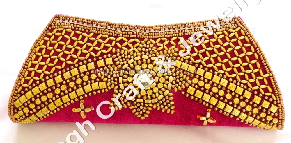 Wholesale Indian Bridal Clutch Purse Hand Bag Purse Evening Party