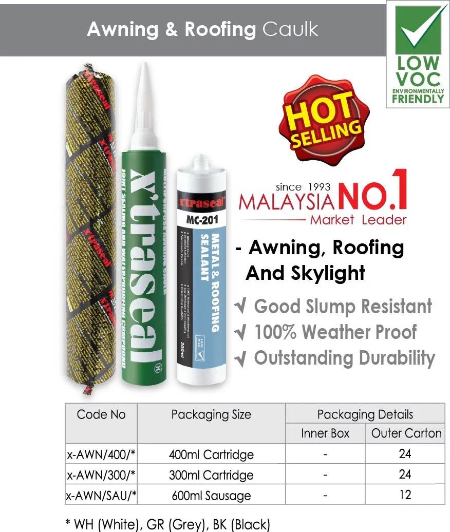 Awning & Roofing Caulk 400ml Buy Awning & Roofing,Oilbased Sealant