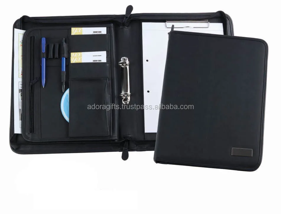 2 Ring Top Binders With Cd Holder / Conference Folder Ring Binders With