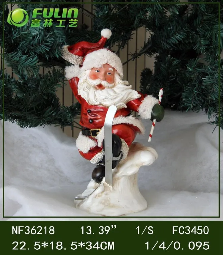 santa claus resin statue