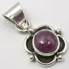 Flower Design 925 Silver Pendant Handmade Girls Fashion Pendant Jewelry natural ruby gemstone pendant