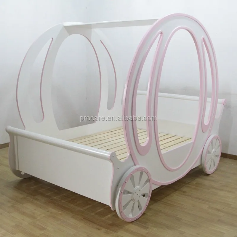 Hand Made French Birch Wood Princess Bed for Girls