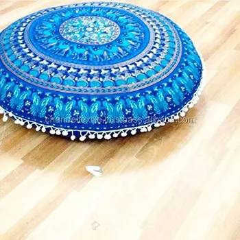 32 Round Cushion Pillow Cover Mandala Throw Indian Floor Cushion