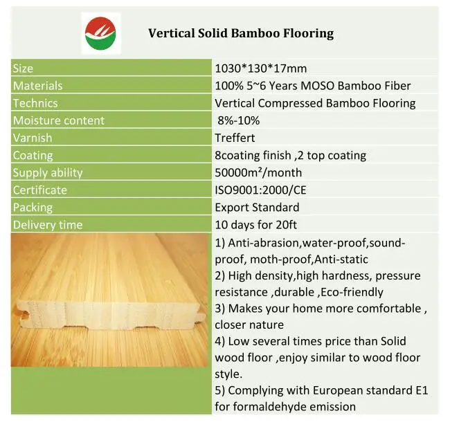 Eco Friendly Vertical Natural Carbonized Bamboo Parquet Flooring