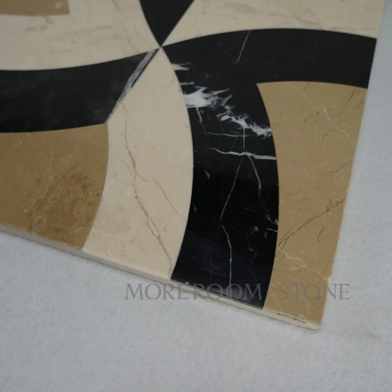 MPHH01G66-4 Golden Beige Marble Turkish Marble Flooring Tiles Water jet Marble Medallion MOREROOM STONE.jpg