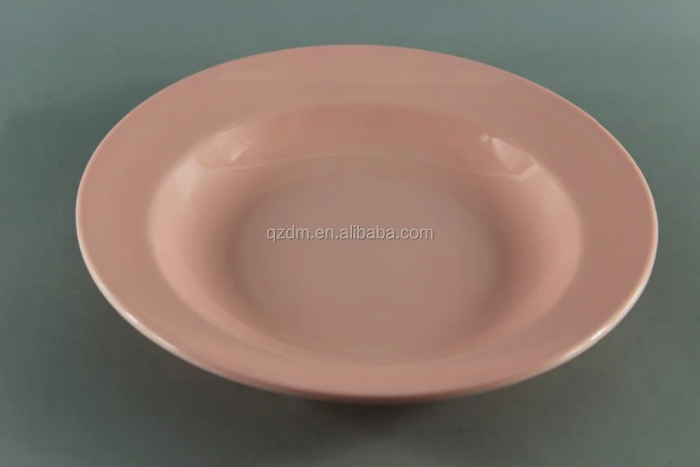 Solid Color Melamine Soup Plate/Pink Melamine Deep Plates
