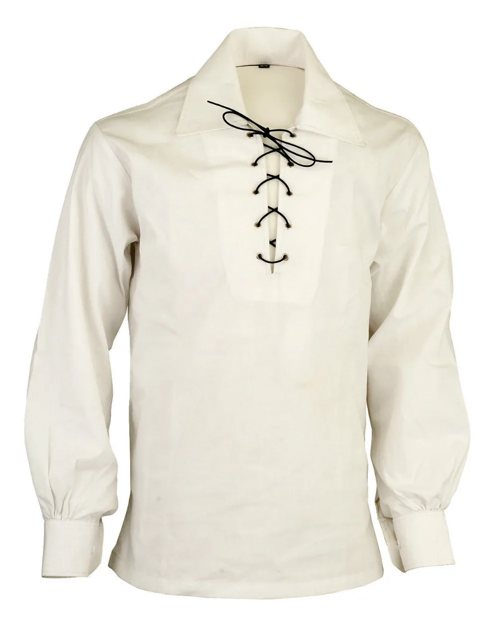 Jecobite Traditional Ghillie Kilt Shirt Off White Cream