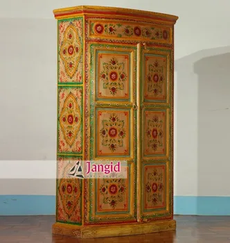 Painted Indian Painting Almirah Bedroom Wardrobe Furniture Design Painted Indian Painting Almirah Bedroom Wardrobe Furniture Design