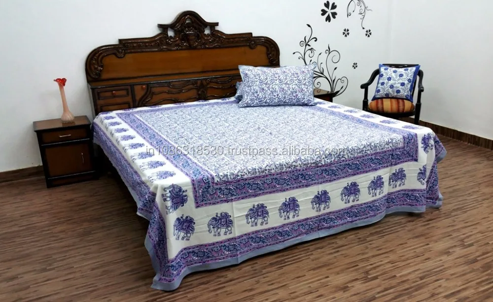 Indian Duvet Cover Doona Blanket Bohemian Double Bedsheet Rapid