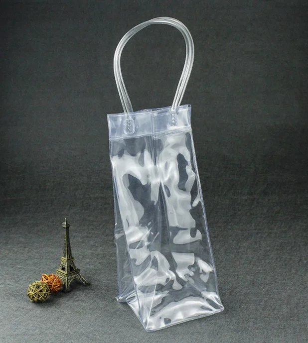Wholesale Custom Pvc Plastic Wine Gift Bags Ice Bottle Bag For Wine ...