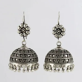 Extreme Oxidized 925 Sterling Silver Jhumka Earring Fine Extreme Oxidized 925 Sterling Silver Jhumka Earring Fine Jewellery Whole
