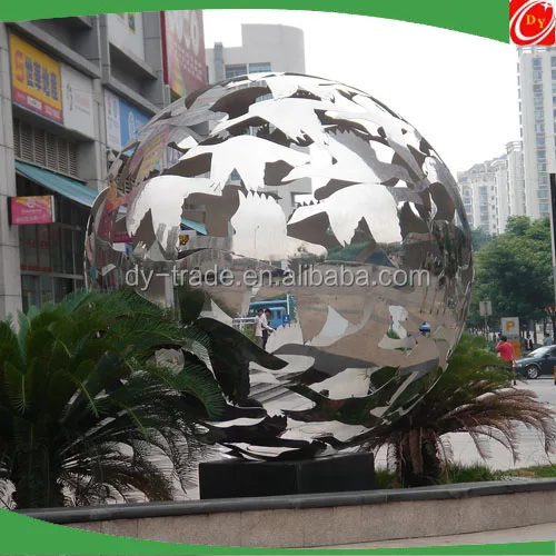 Large Outdoor Sculptures of Stainless Steel and Fiberglass