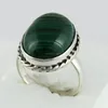 Delicate !! Bezel Setting Green Malachite 925 Sterling Silver Ring, Online Silver Jewelry India
