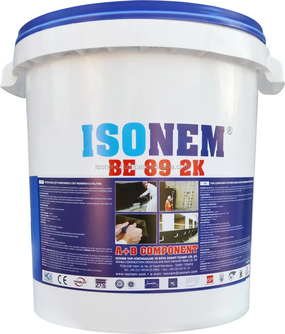 Isonem Be 89 2k Two Component Bitumen And Cement Based Liquid Membrane View Elastomeric Waterproofing Isonem Product Details From Isonem Boya Ve Yalitim Teknolojileri Insaat Sanayi Ticaret Anonim Sirketi On Alibaba Com