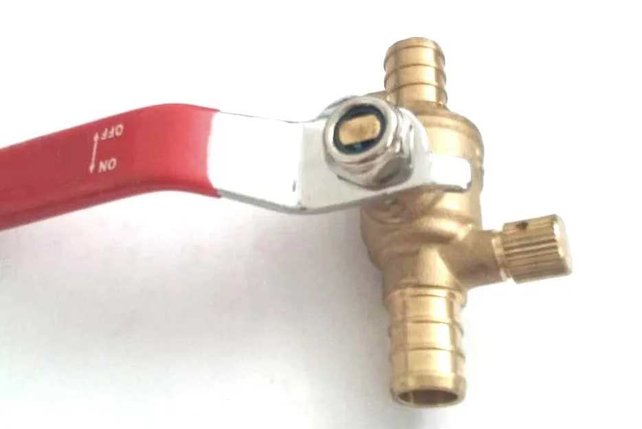 Cupc Two Piece Body With Pressure Reducing 1/2" 3/4" 1"red Handle Pex Brass Ball Valve