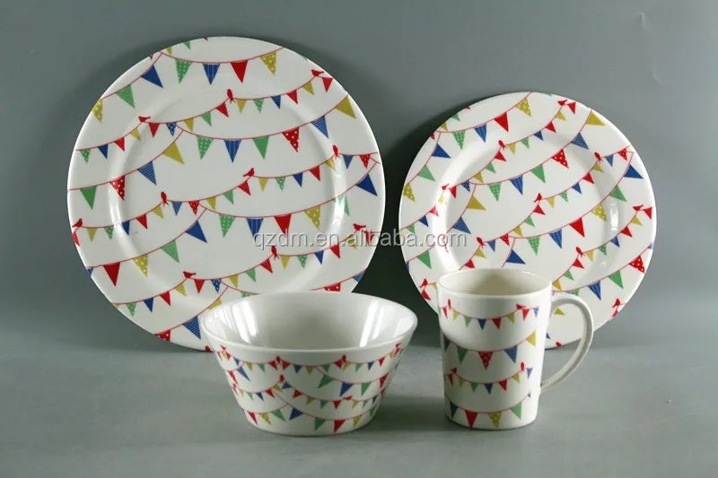 Porcelain Melamine Dinner Set Plastic Tableware Set