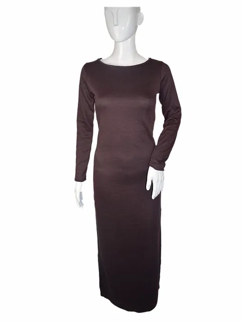 long sleeve side split dress