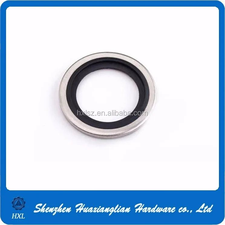 High Pressure Oil Tube Washer Metal Rubber Bonded Drain Plug O Ring ...
