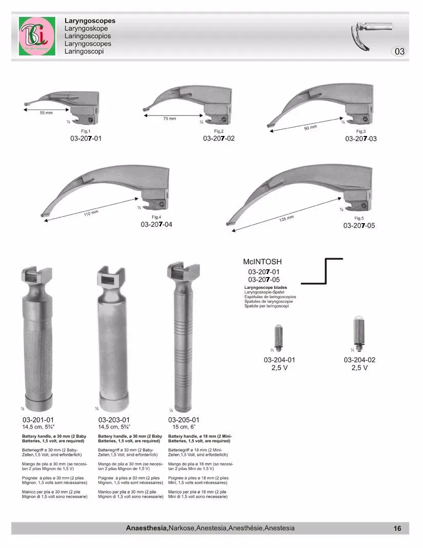Laryngoscope Mcintosh Laryngoscope Blades Buy Flexible Tip